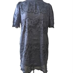 Isabel Marant Black Lace Pattern Mini Dress... Size 38..US (6)